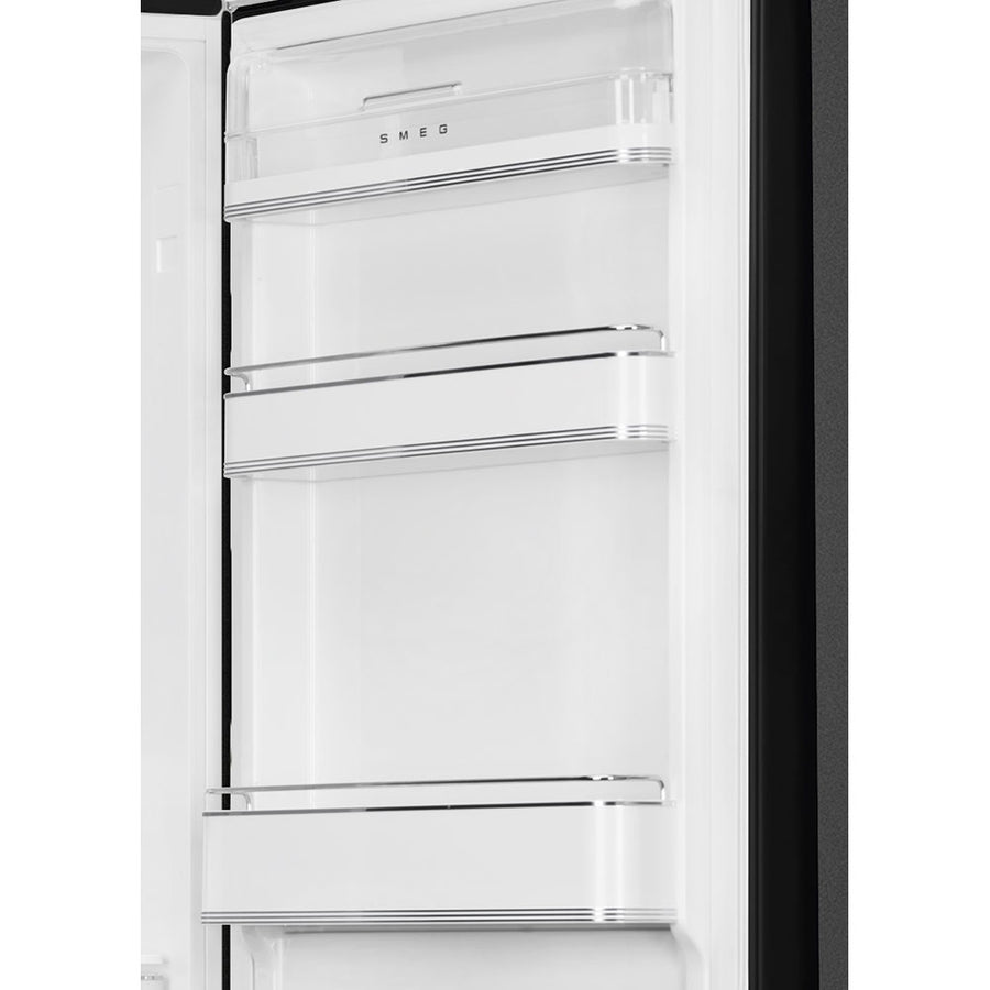 Smeg FAB32RBL5UK Retro Frost Free Fridge Freezer - Black [right hand hinge]