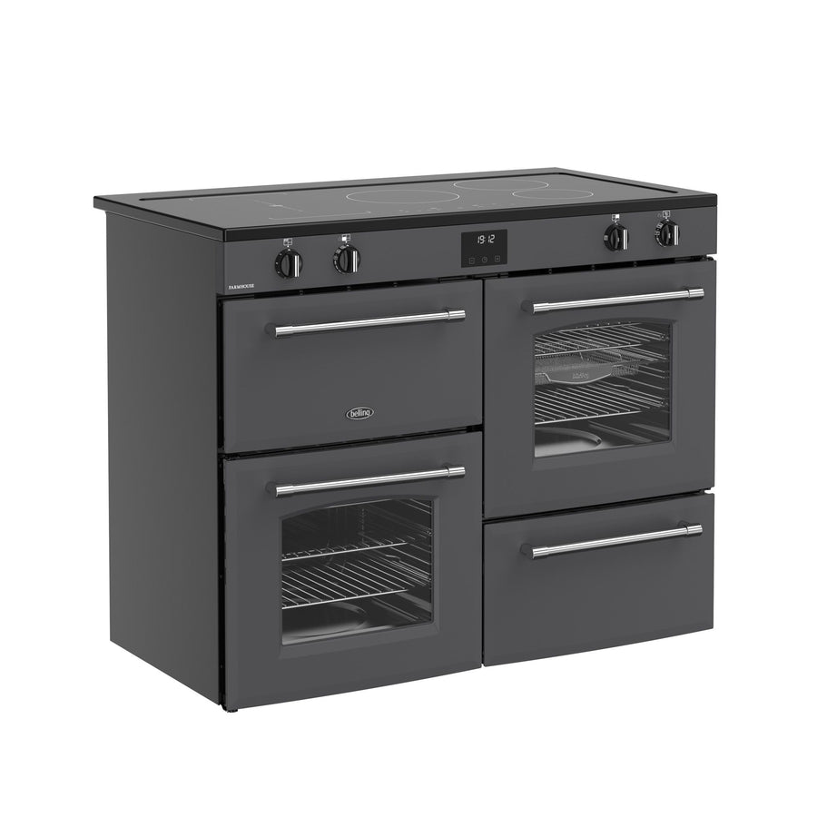 Belling Farmhouse FH110EIANT 110cm Electric Induction Range Cooker - Anthracite