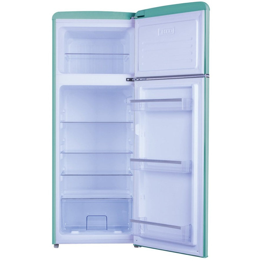 Amica FDR2213DB Top mount fridge freezer in duck egg blue