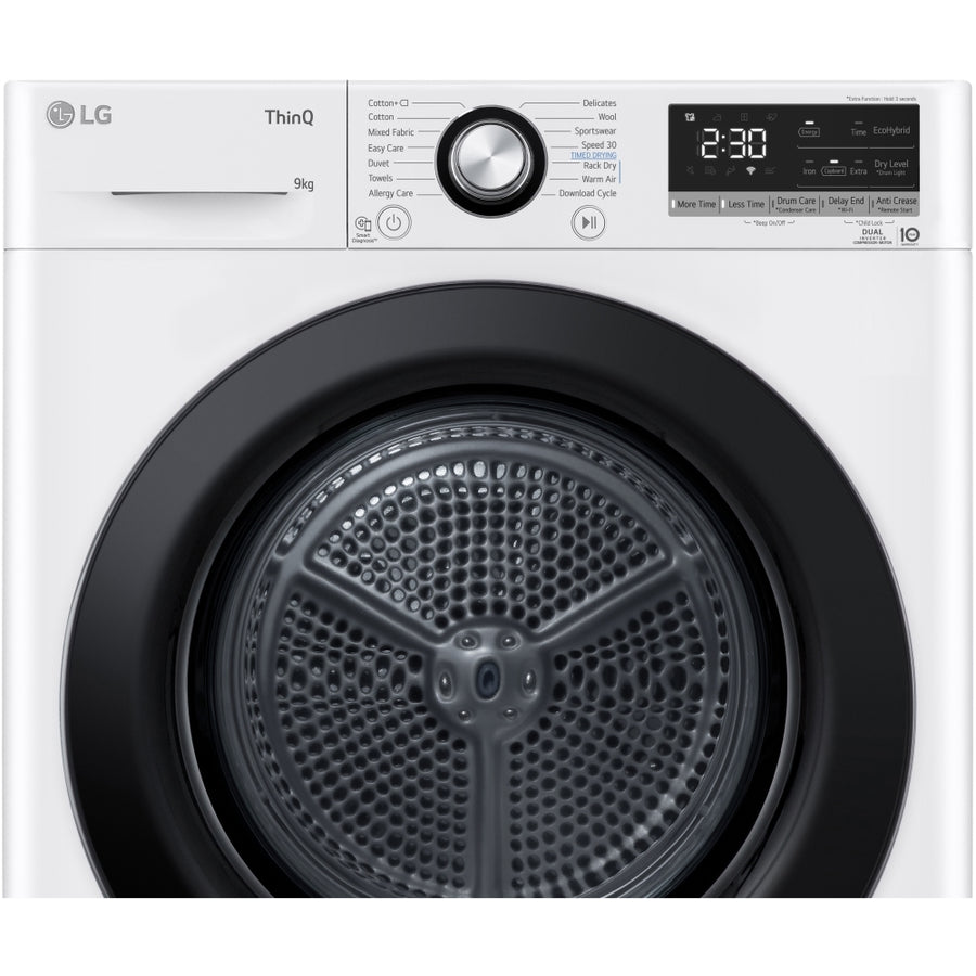 LG FDV309WN 9kg Dual Inverter Heat Pump Tumble Dryer - White