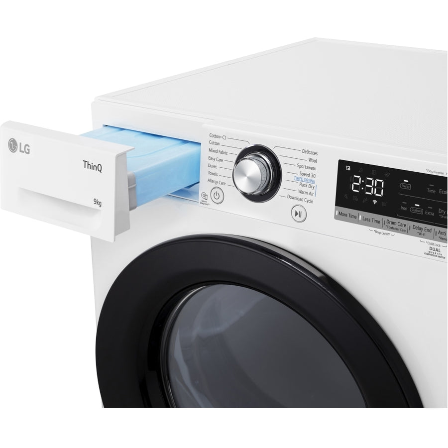 LG FDV309WN 9kg Dual Inverter Heat Pump Tumble Dryer - White