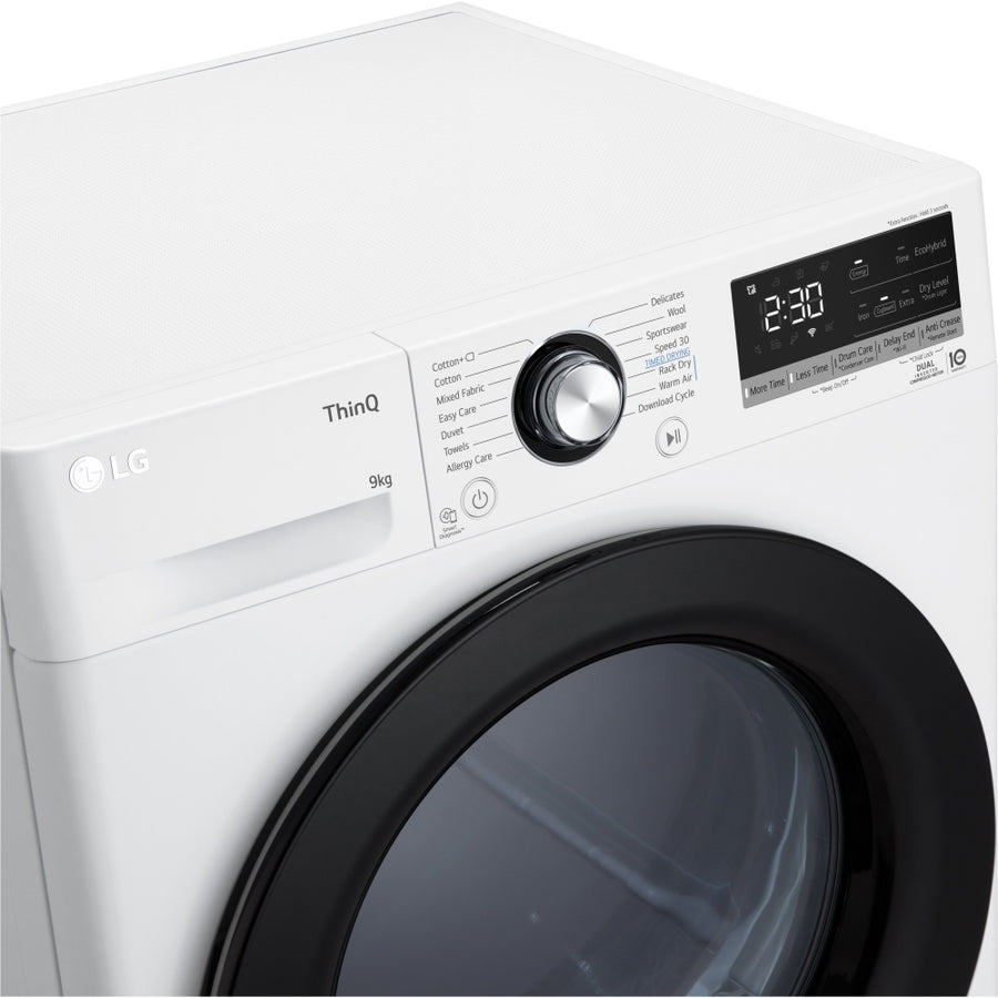 LG FDV309WN 9kg Dual Inverter Heat Pump Tumble Dryer - White
