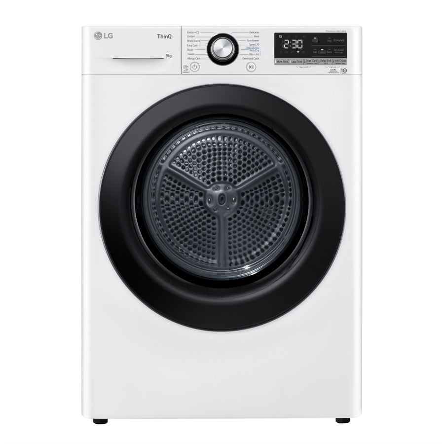 LG FDV309WN 9kg Dual Inverter Heat Pump Tumble Dryer - White