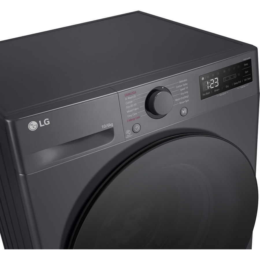 LG FWY606GBLN1 10/6kg 1400RPM AI DD™ Steam Washer Dryer - Graphite [Free 5-year parts & labour guarantee]