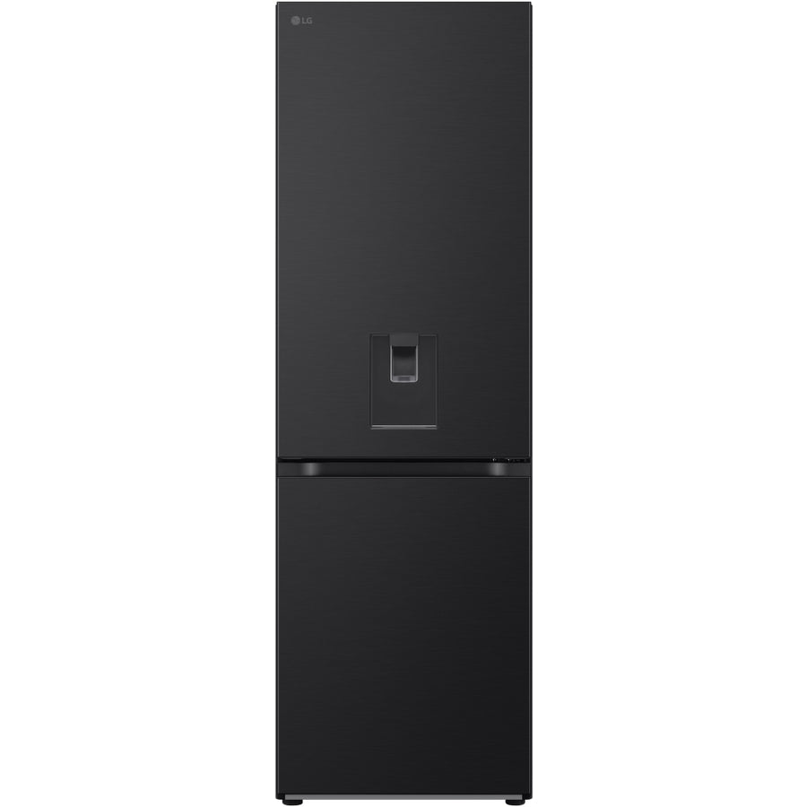 LG GBF3102EEP NatureFresh™ 60/40 total no frost fridge freezer in matte black.