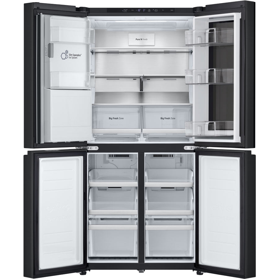 LG GMG860EPBE 84cm InstaView American Style Fridge Freezer - Black Steel [free 5-year parts & labour guarantee]
