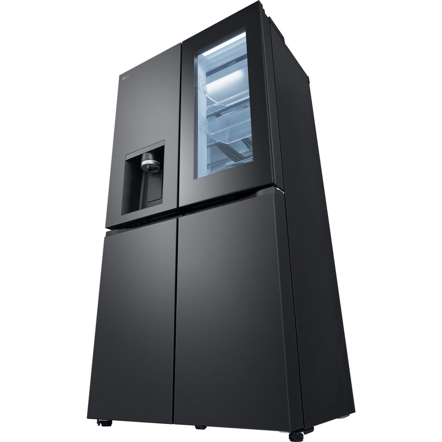 LG GMG960EVJE InstaView™ Plumbed American style fridge freezer - Matte Black [Free 5-year parts & labour guarantee]
