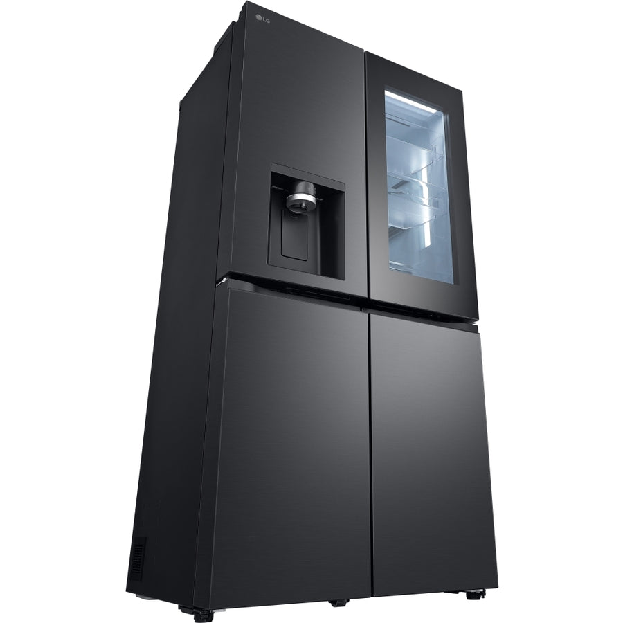 LG GMG960EVJE InstaView™ Plumbed American style fridge freezer - Matte Black [Free 5-year parts & labour guarantee]