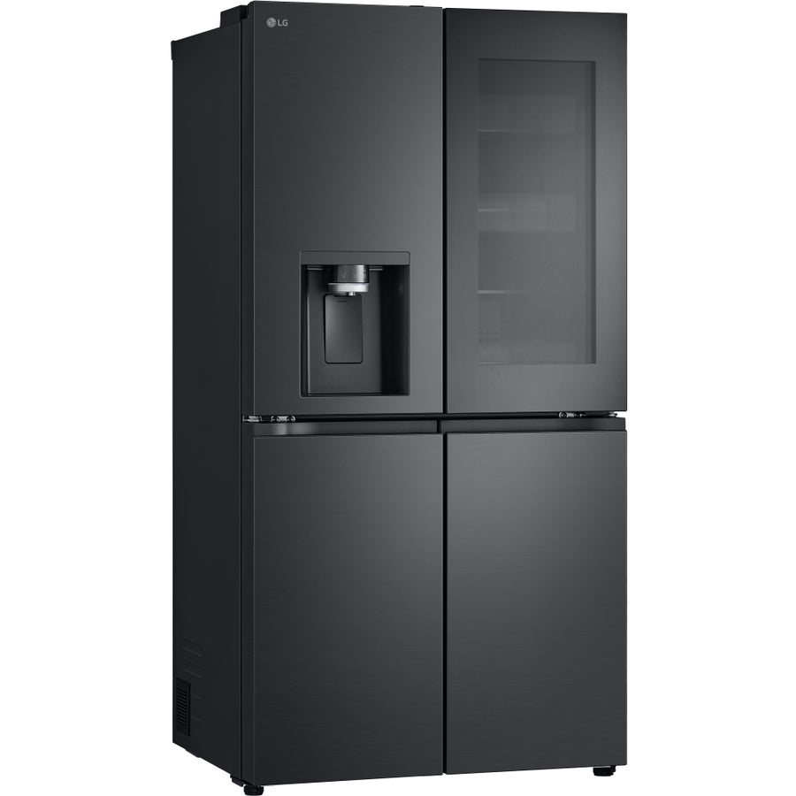 LG GMG960EVJE InstaView™ Plumbed American style fridge freezer - Matte Black [Free 5-year parts & labour guarantee]