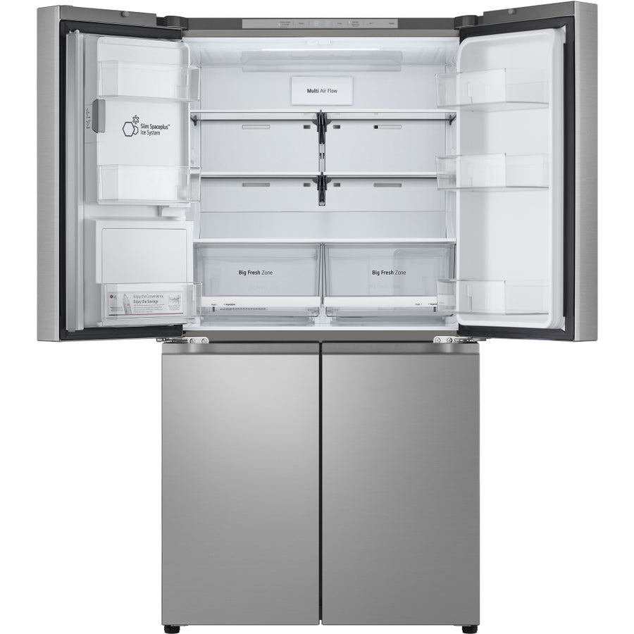 GML960PYFE 4-door American fridge freezer in silver