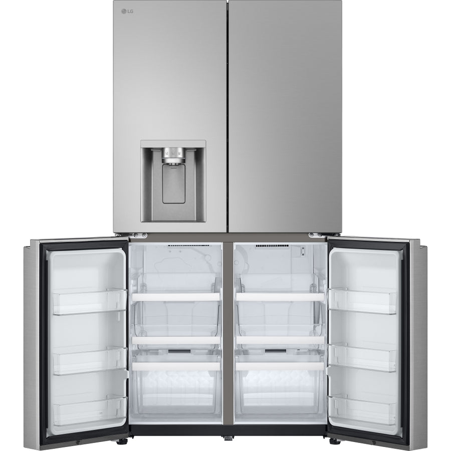 GML960PYFE 4-door American fridge freezer in silver