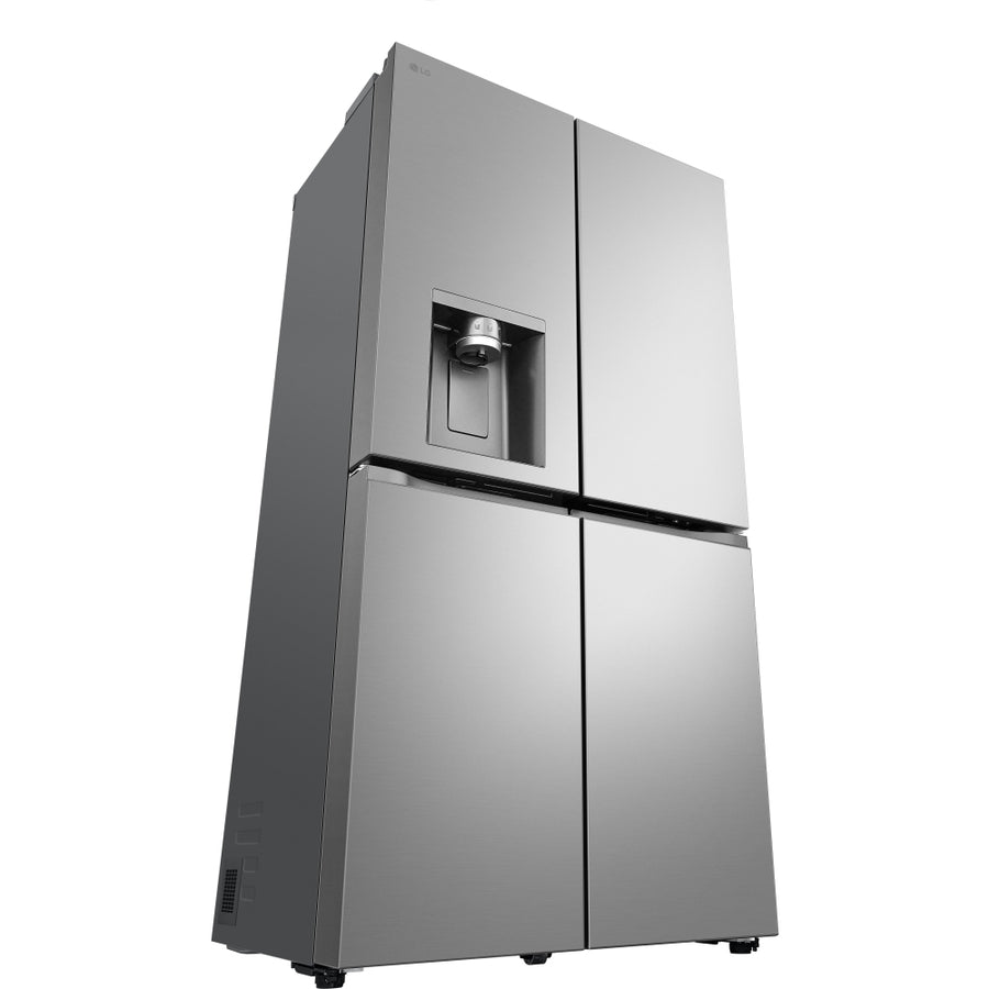 GML960PYFE 4-door American fridge freezer in silver
