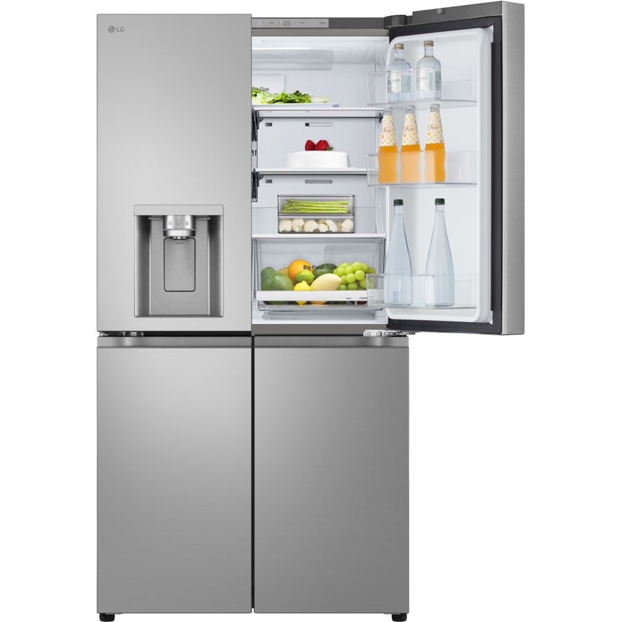 GML960PYFE 4-door American fridge freezer in silver