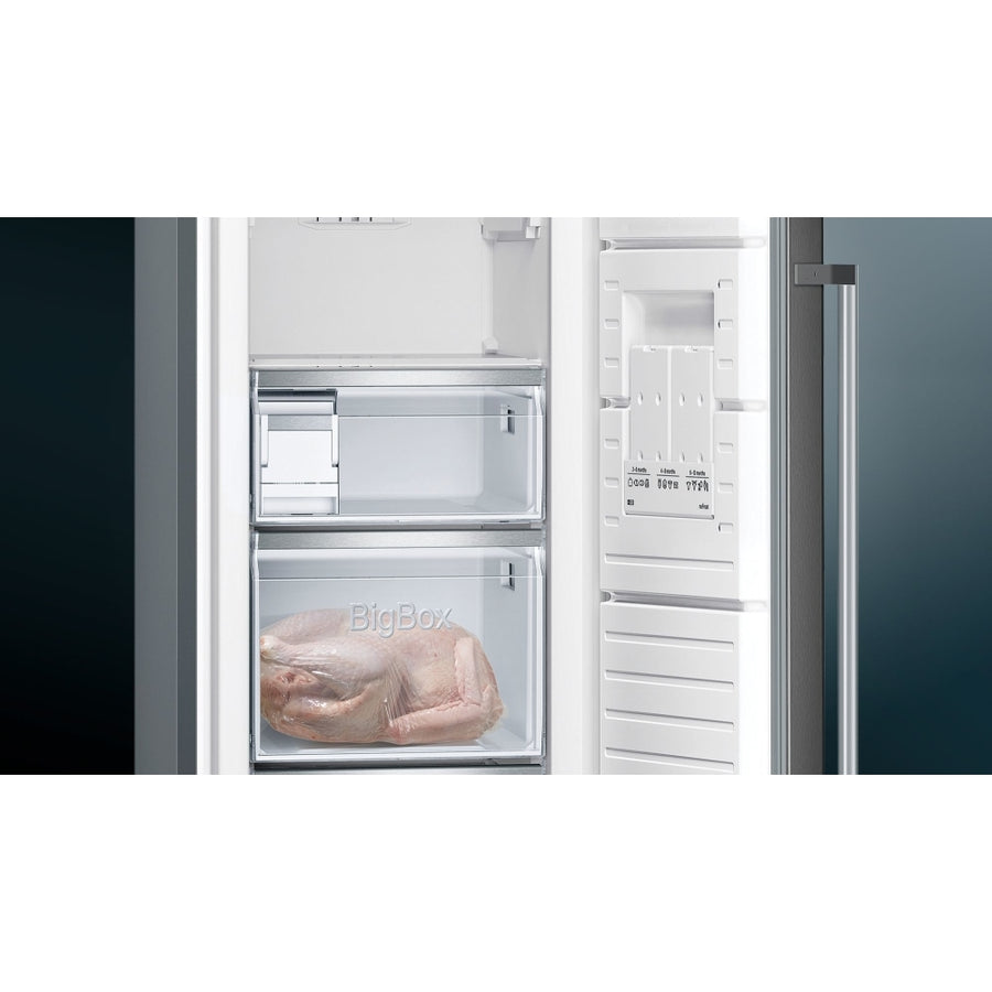 Siemens GS36NVIEV IQ500 Freestanding Frost Free Freezer – Black Steel