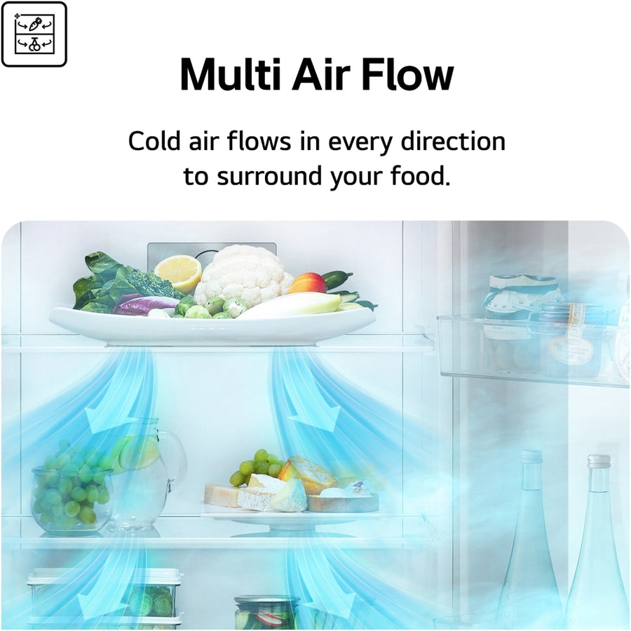 LG GSBC40PYPE NatureFRESH™ Non-Ice & Water American style fridge freezer - Silver