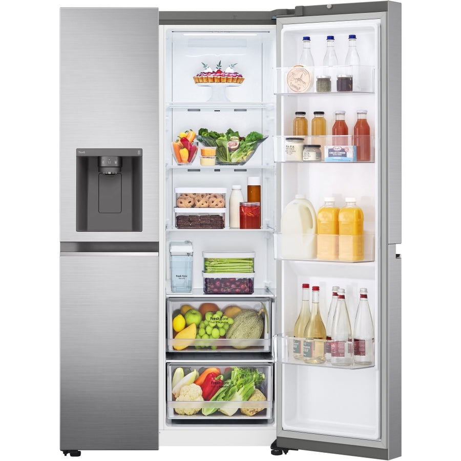 LG GSLV71PZTD Non-plumbed NatureFresh™ American style fridge freezer - Stainless steel