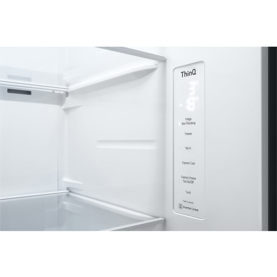 LG GSLV71PZTD Non-plumbed NatureFresh™ American style fridge freezer - Stainless steel