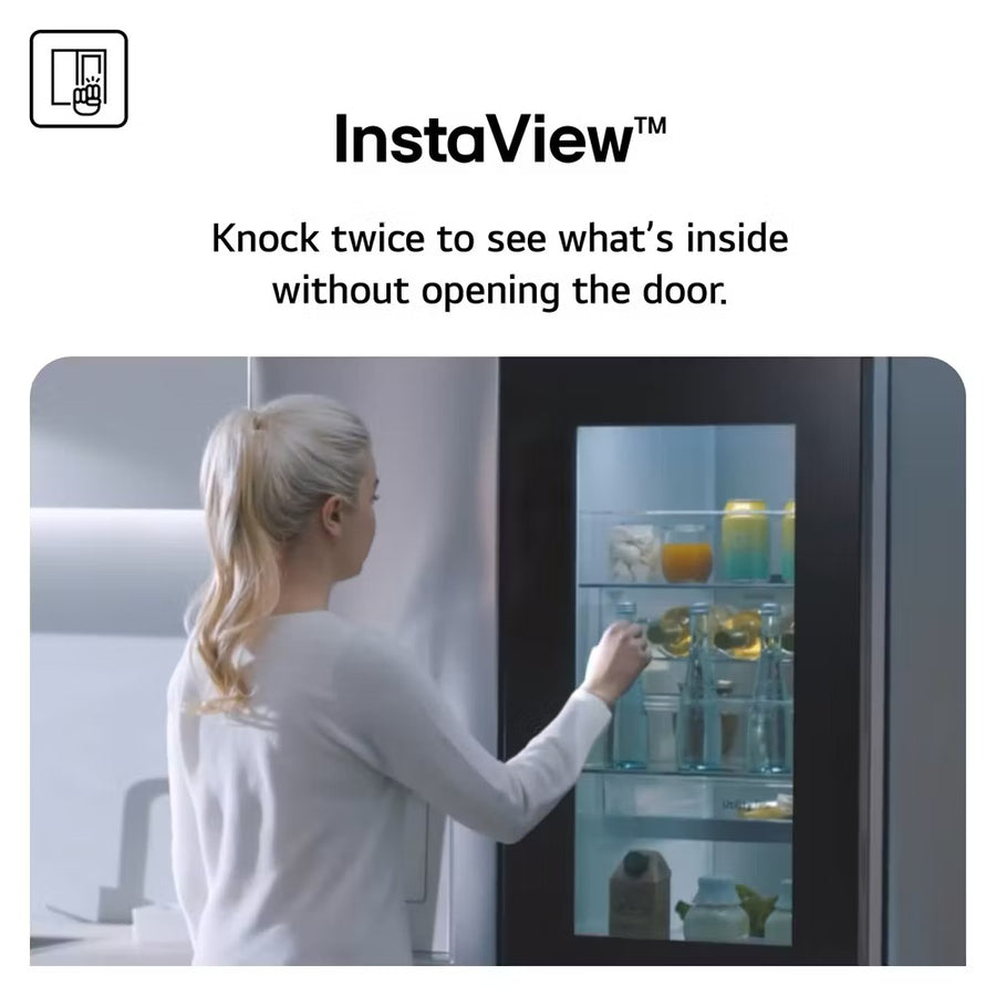 LG GSXE90EVAD Door-in-Door ™ Plumbed ice & water American fridge freezer - Matte Black