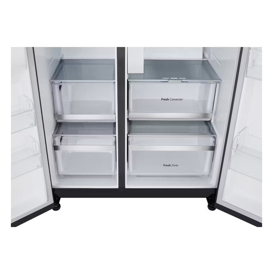 LG GSXE90EVAD Door-in-Door ™ Plumbed ice & water American fridge freezer - Matte Black
