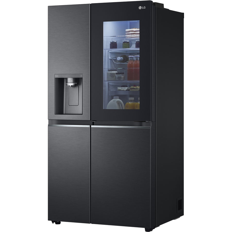 LG InstaView GSXV91MCAE Door-In-Door Non-Plumbed American style fridge freezer - Matte Black [free 5-year parts & labour guarantee]