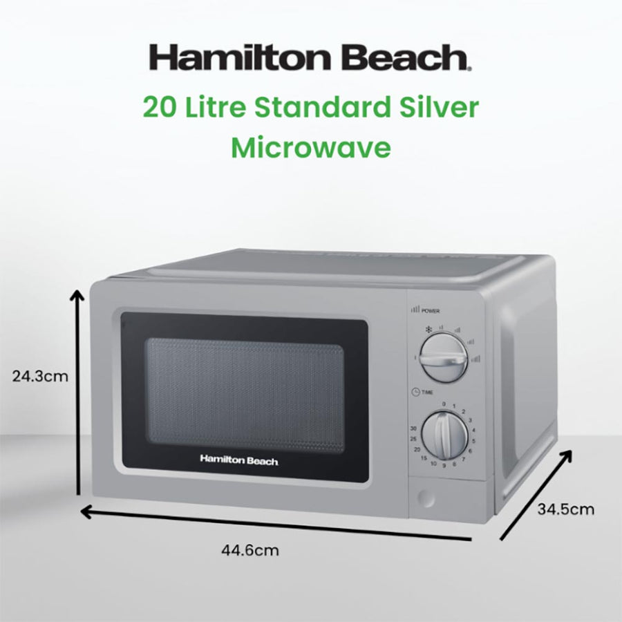 Hamilton Beach HB70T20S 700W 20 Litre Microwave in Silver