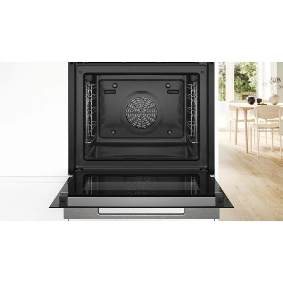 HBG7784B1  Bosch series 8 pyrolytic cleaning single oven in black 
