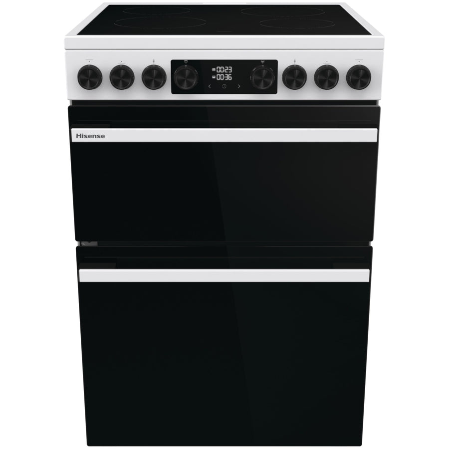 Hisense HDCE6C20W 60cm AirFry Electric Ceramic Cooker With Catalytic Liners - White
