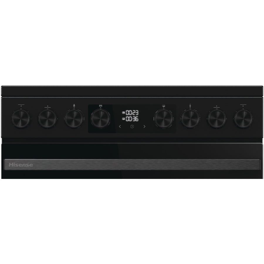 Hisense HDCE6C20B 60cm AirFry Electric Ceramic Cooker With Catalytic Liners - Black