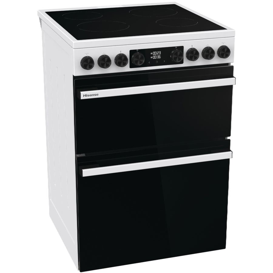 Hisense HDCE6C20W 60cm AirFry Electric Ceramic Cooker With Catalytic Liners - White