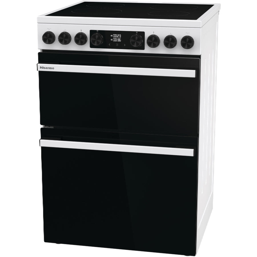 Hisense HDCE6C20W 60cm AirFry Electric Ceramic Cooker With Catalytic Liners - White