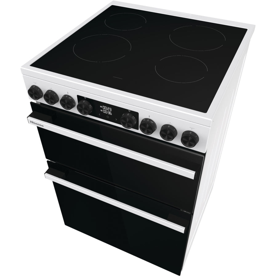 Hisense HDCE6C20W 60cm AirFry Electric Ceramic Cooker With Catalytic Liners - White