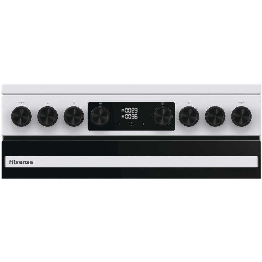 Hisense HDCE6C20W 60cm AirFry Electric Ceramic Cooker With Catalytic Liners - White