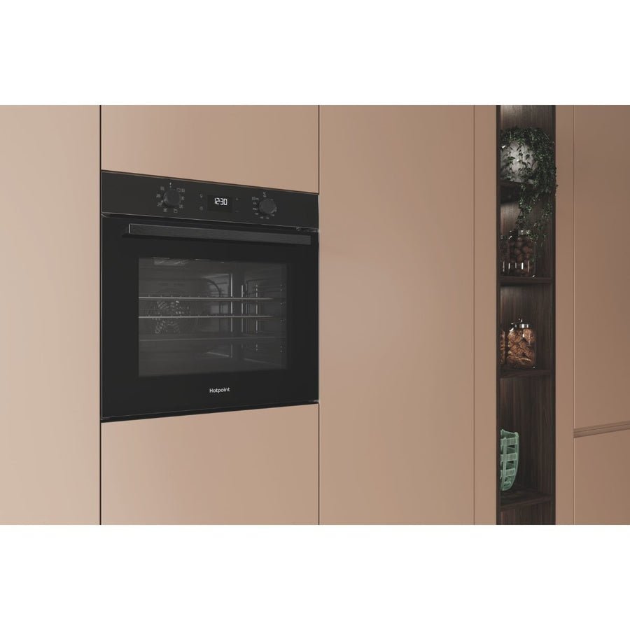 Hotpoint HO475PBUK Pyrolytic cleaning Single Oven - Black