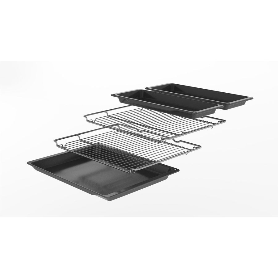 Bosch HQA534BB3B Series 4 Multifunction Steam Single Oven - Black