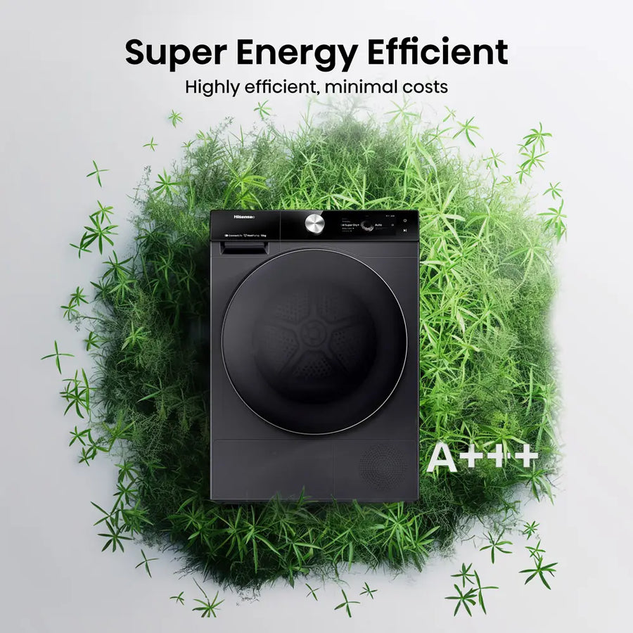 Hisense DH7S107BB 10kg Heat Pump Condenser Tumble Dryer - Black *5 YEAR WARRANTY*