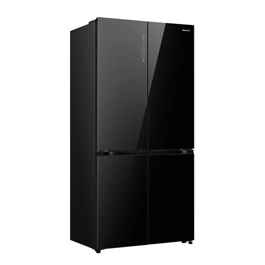 Hisense RQ768N4GBE Multi Door American style fridge freezer - Black Glass