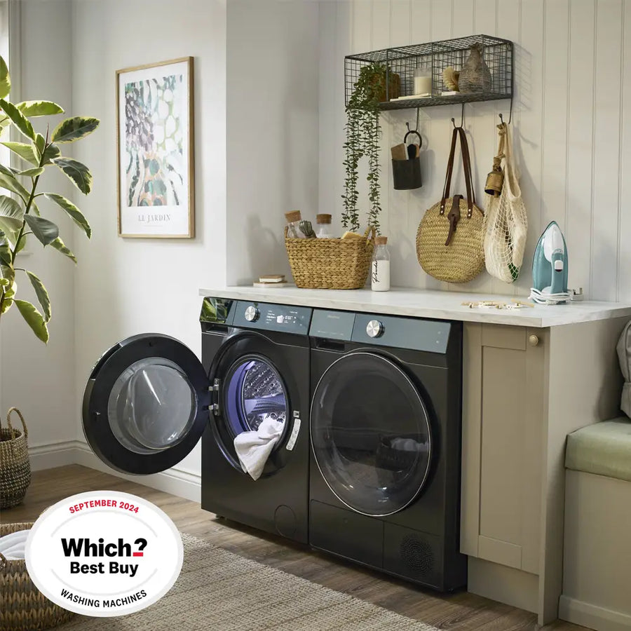 Hisense WF7S1247BB Auto Dosing 12kg 1400 Spin Washing Machine - Black