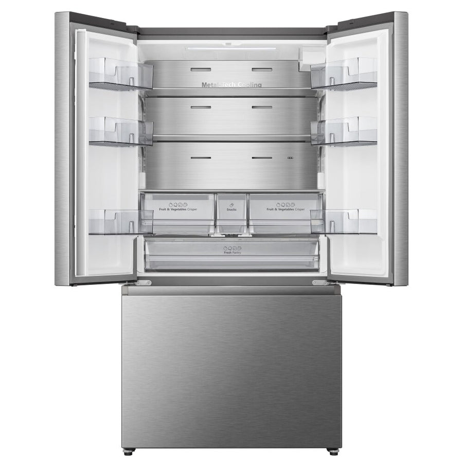 Hisense RF815N4SESE Plumbed French style American Fridge Freezer - Stainless Steel