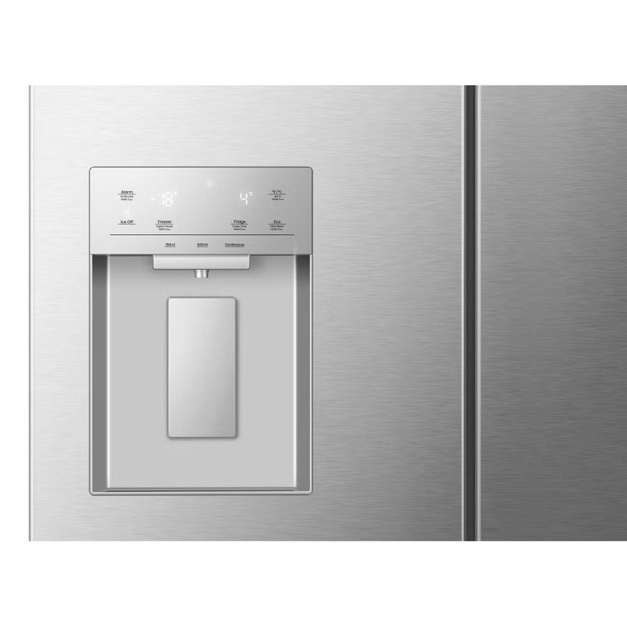 Hisense RF815N4SESE Plumbed French style American Fridge Freezer - Stainless Steel