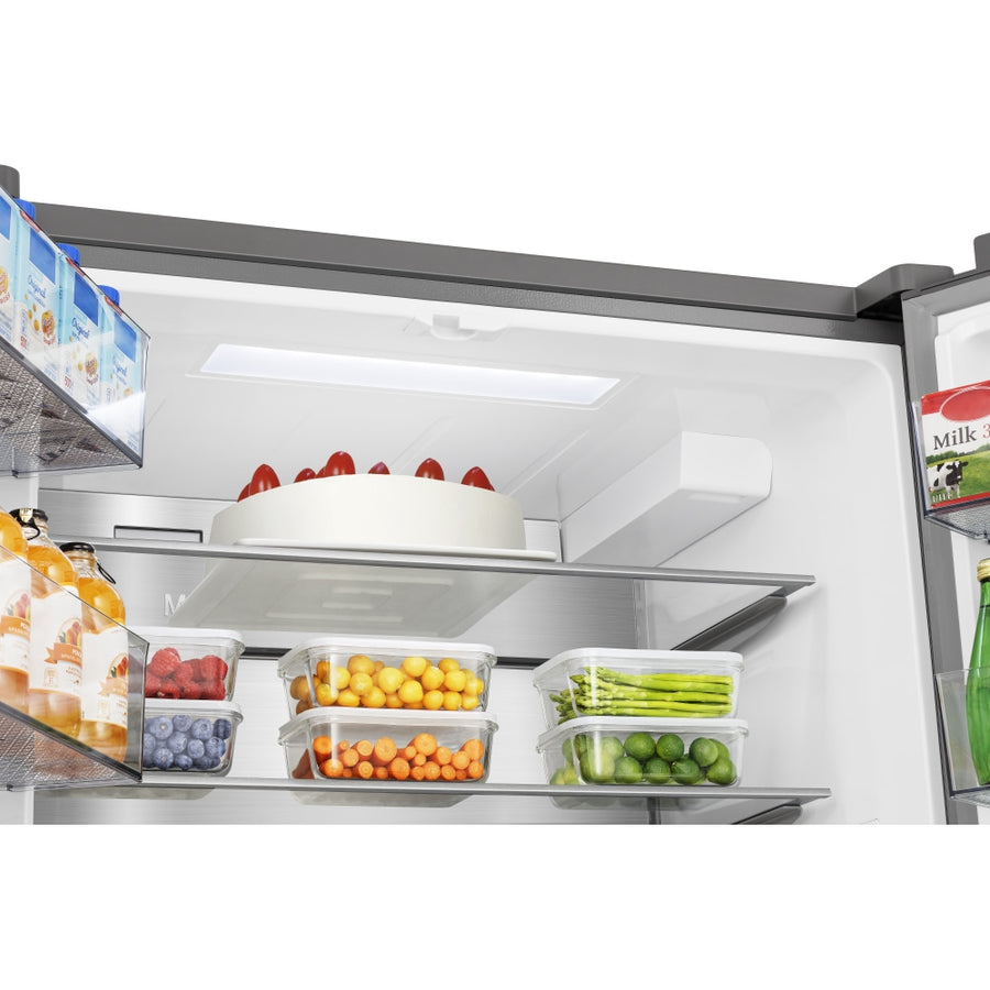Hisense RF815N4SESE Plumbed French style American Fridge Freezer - Stainless Steel