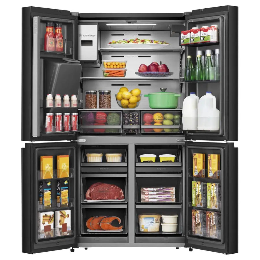 Hisense RQ760N4IFE PureFlat American Smart Fridge Freezer Plumbed Ice & Water - Black Steel *5 Year Warranty* [LAST ONE]