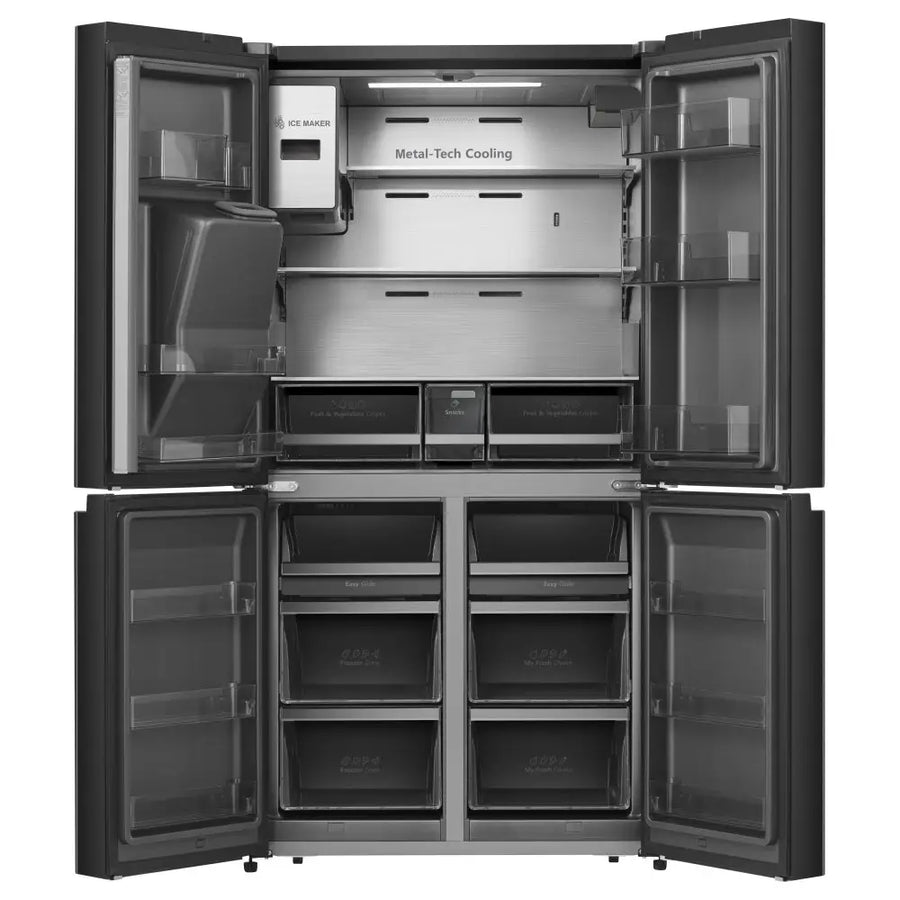 Hisense RQ760N4IFE PureFlat American Smart Fridge Freezer Plumbed Ice & Water - Black Steel *5 Year Warranty* [LAST ONE]