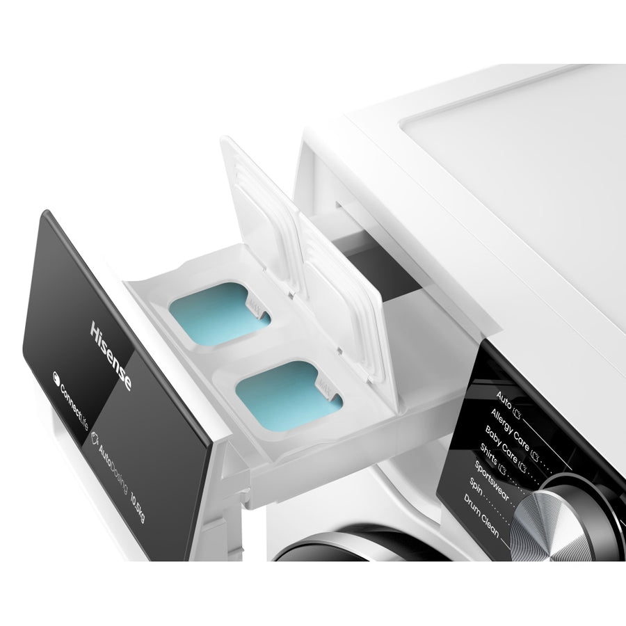 Hisense WF5S1045BW Auto Dosing 10.5kg 1400 Spin Washing Machine