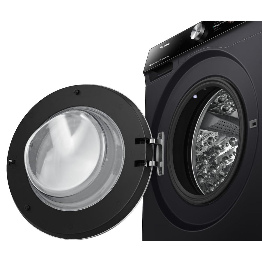 Hisense WF7S1247BB Auto Dosing 12kg 1400 Spin Washing Machine - Black