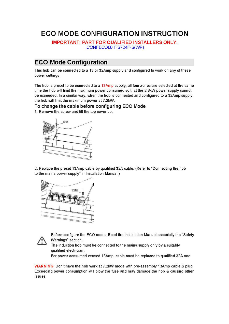 CATA ICONFECO60 - 60cm Flexizone induction hob [2-Year parts & labour guarantee]