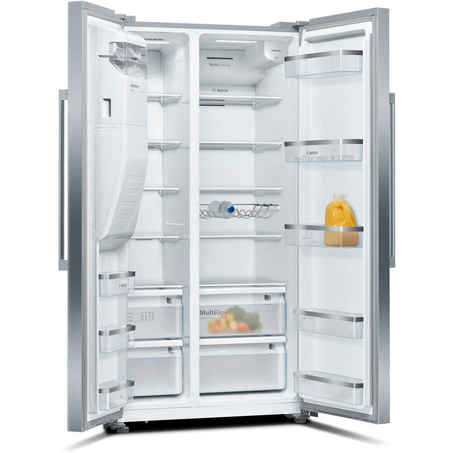 Bosch KAD93AIERG Series 6 American Fridge Freezer With Plumbed Ice & Water - Stainless Steel