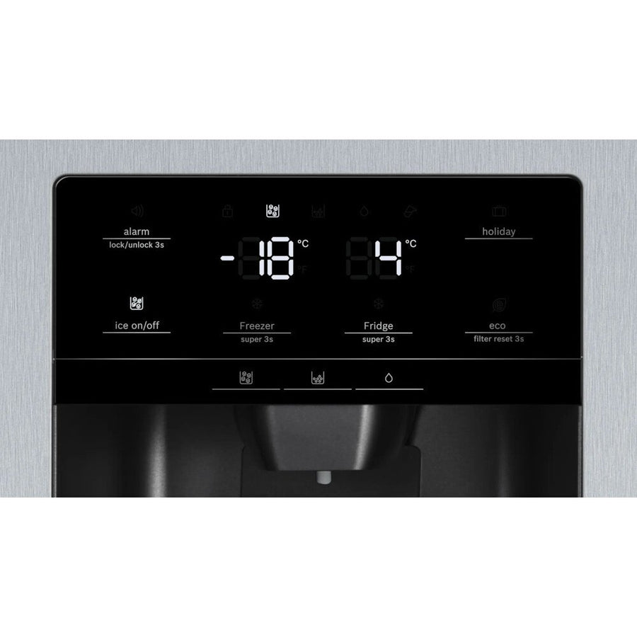 Bosch KAD93AIERG Series 6 American Fridge Freezer With Plumbed Ice & Water - Stainless Steel