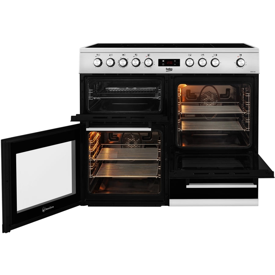 Beko KDVC100X 100cm Ceramic Range Cooker - Stainless steel