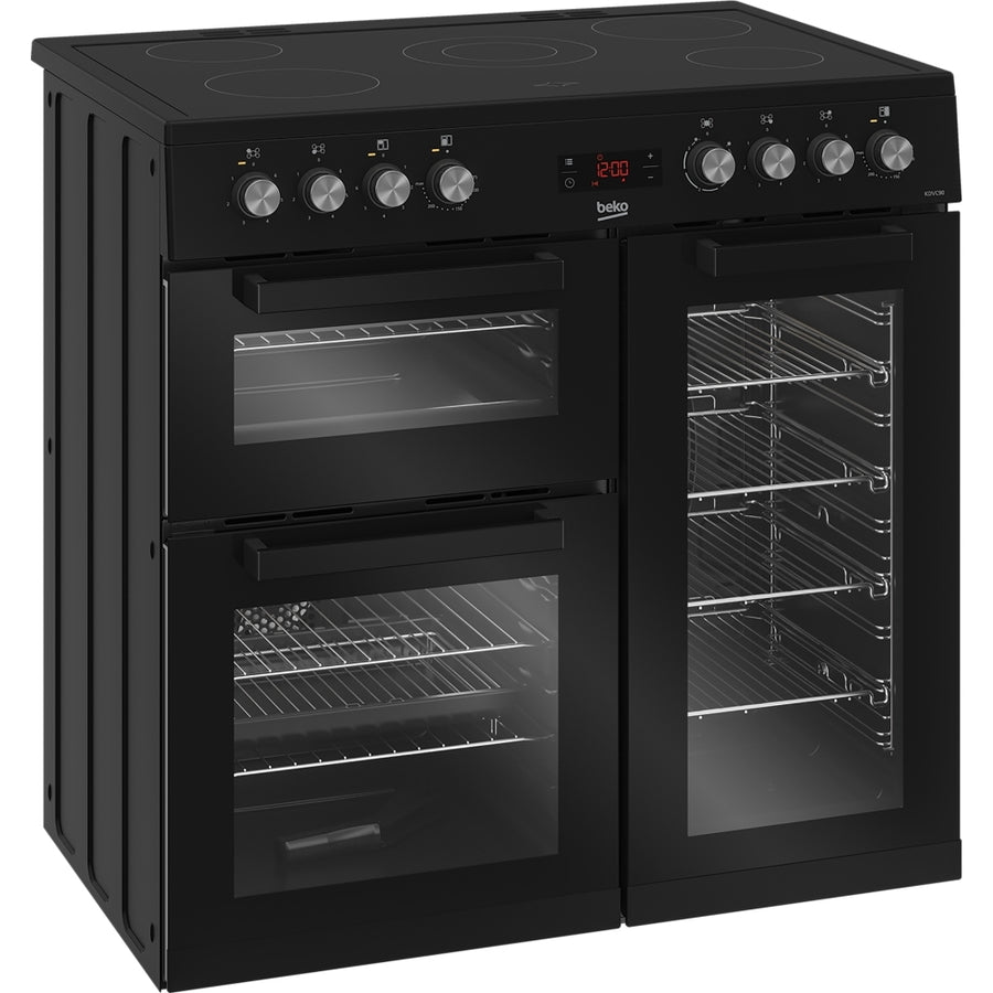 Beko KDVC90K 90cm Ceramic Range Cooker - Black