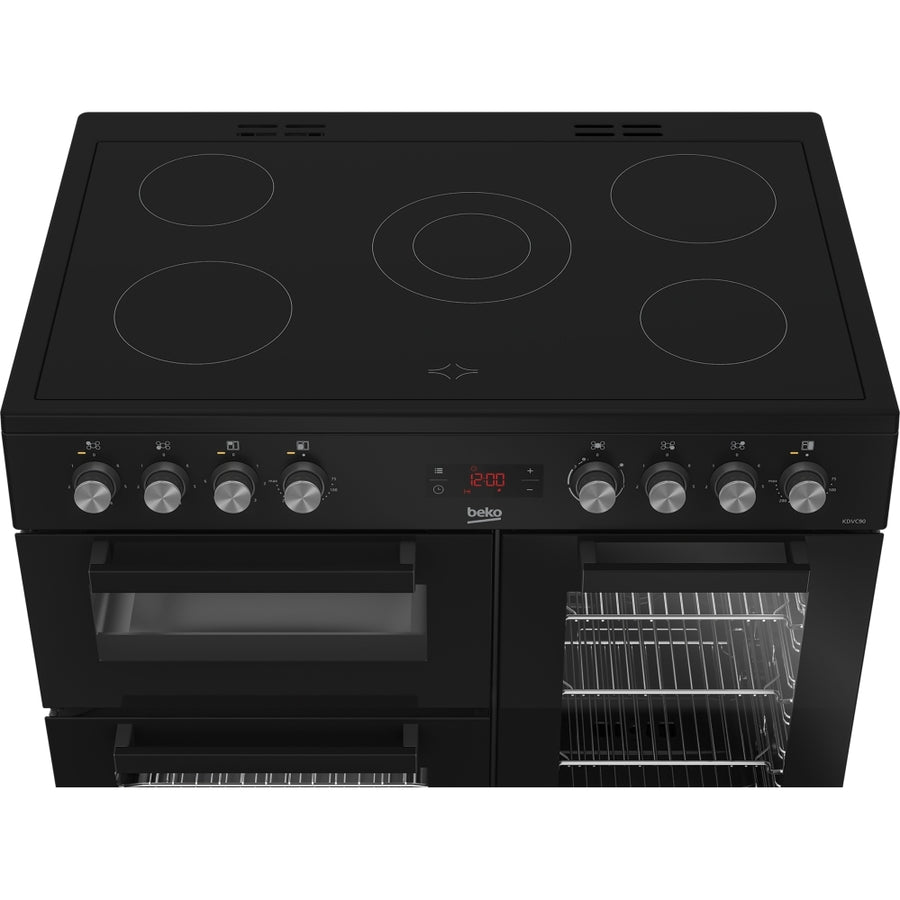 Beko KDVC90K 90cm Ceramic Range Cooker - Black